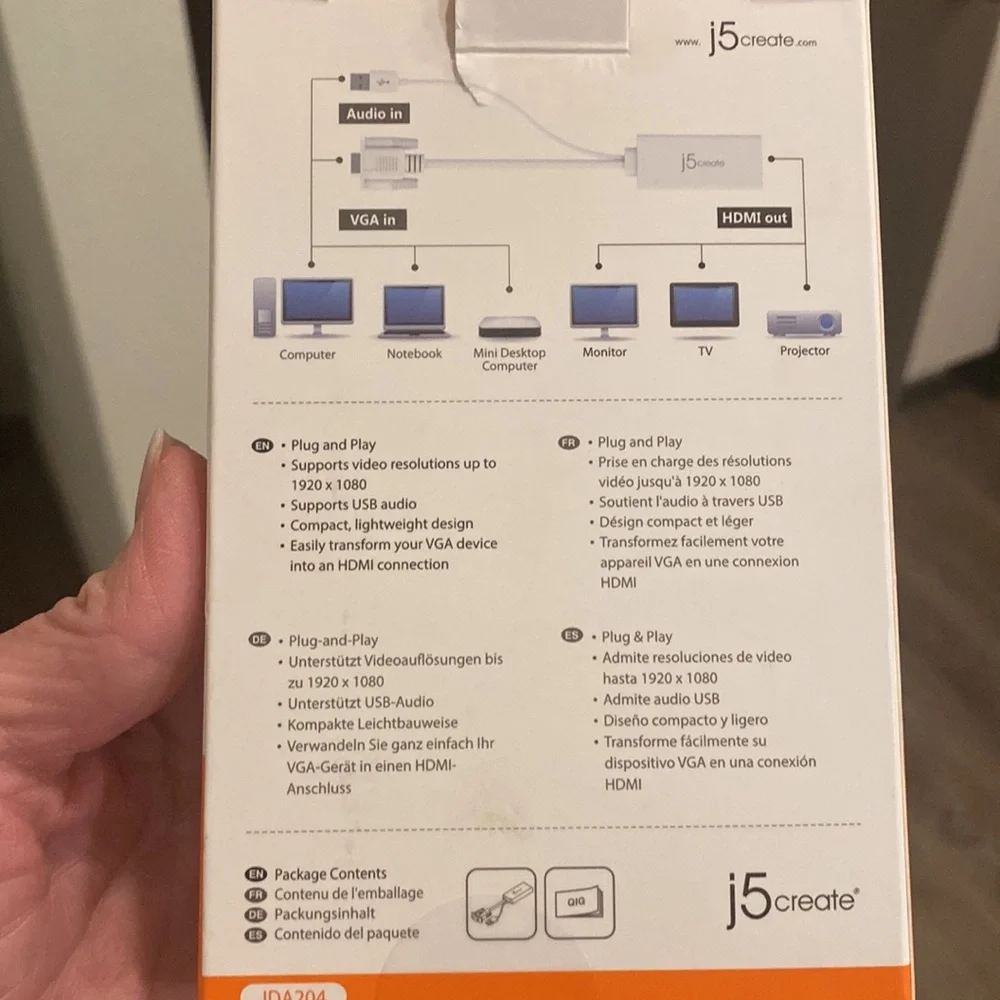 Never used VGA to HDMI adapter